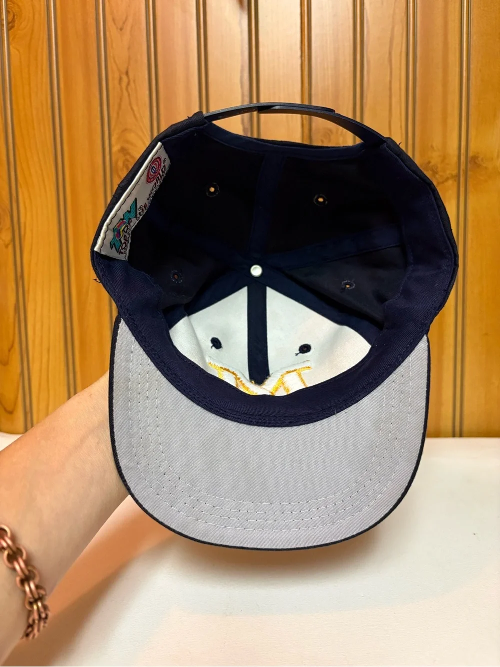 Top of the World Kids Hat Navy with Gold 'M' Patch
